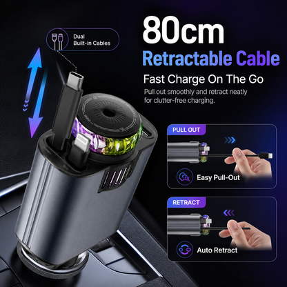 Retractable Starry Light Car Charger