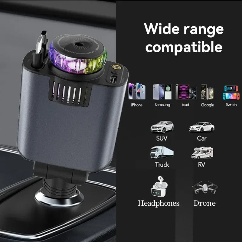 120W Retractable Car Charger